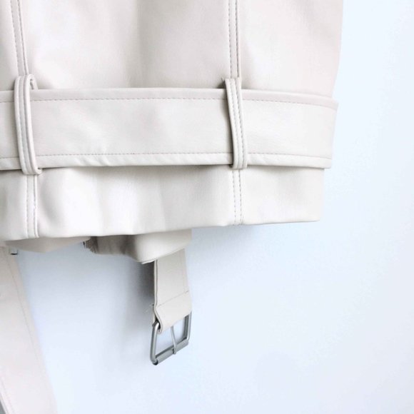 Oak + Fort oversized pleather moto vest - Medium - Picture 6 of 9